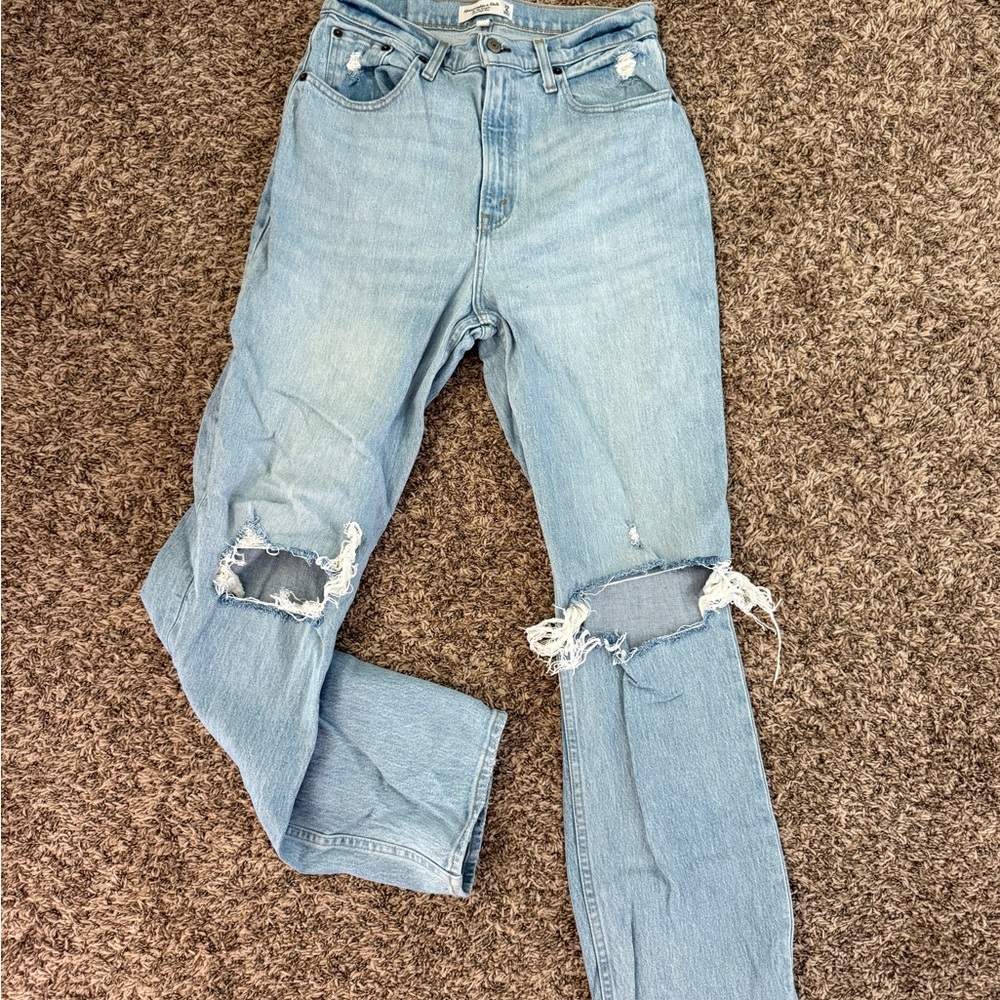 Abercrombie & Fitch Blue Straight Leg Denim